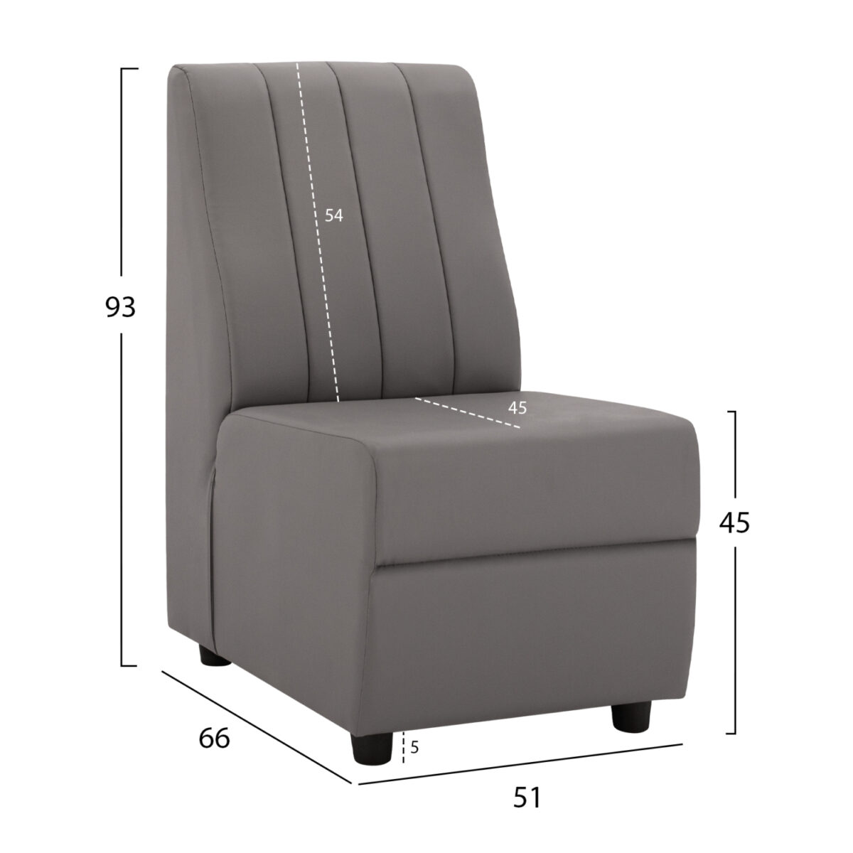 polythrona-fb9316210-apo-technoderma-se-1 ΠΟΛΥΘΡΟΝΑ LANDON HM3162.10 ΑΠΟ ΤΕΧΝΟΔΕΡΜΑ ΣΕ ΓΚΡΙ ΑΠΟΧΡΩΣΗ 51x66x93Υ εκ. - Image 2