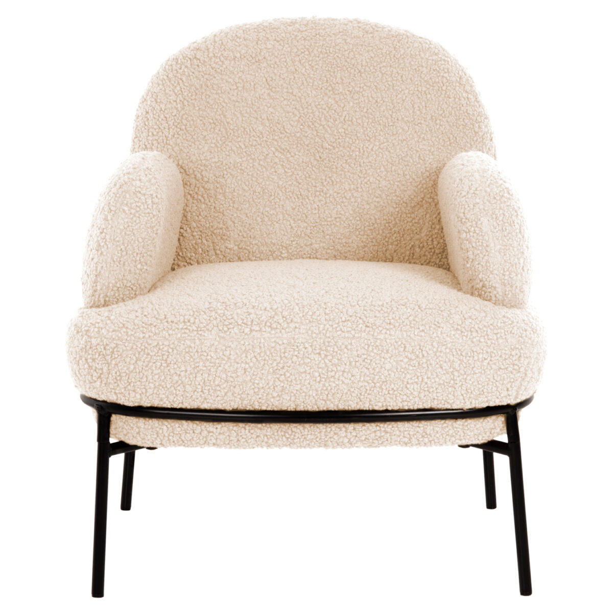 ΠΟΛΥΘΡΟΝΑ AGNES HM9525.23 ΛΕΥΚΟ ΜΠΟΥΚΛΕ-ΜΑΥΡΑ ΜΕΤΑΛΛΙΚΑ ΠΟΔΙΑ 74x71x83Υεκ. - Image 3