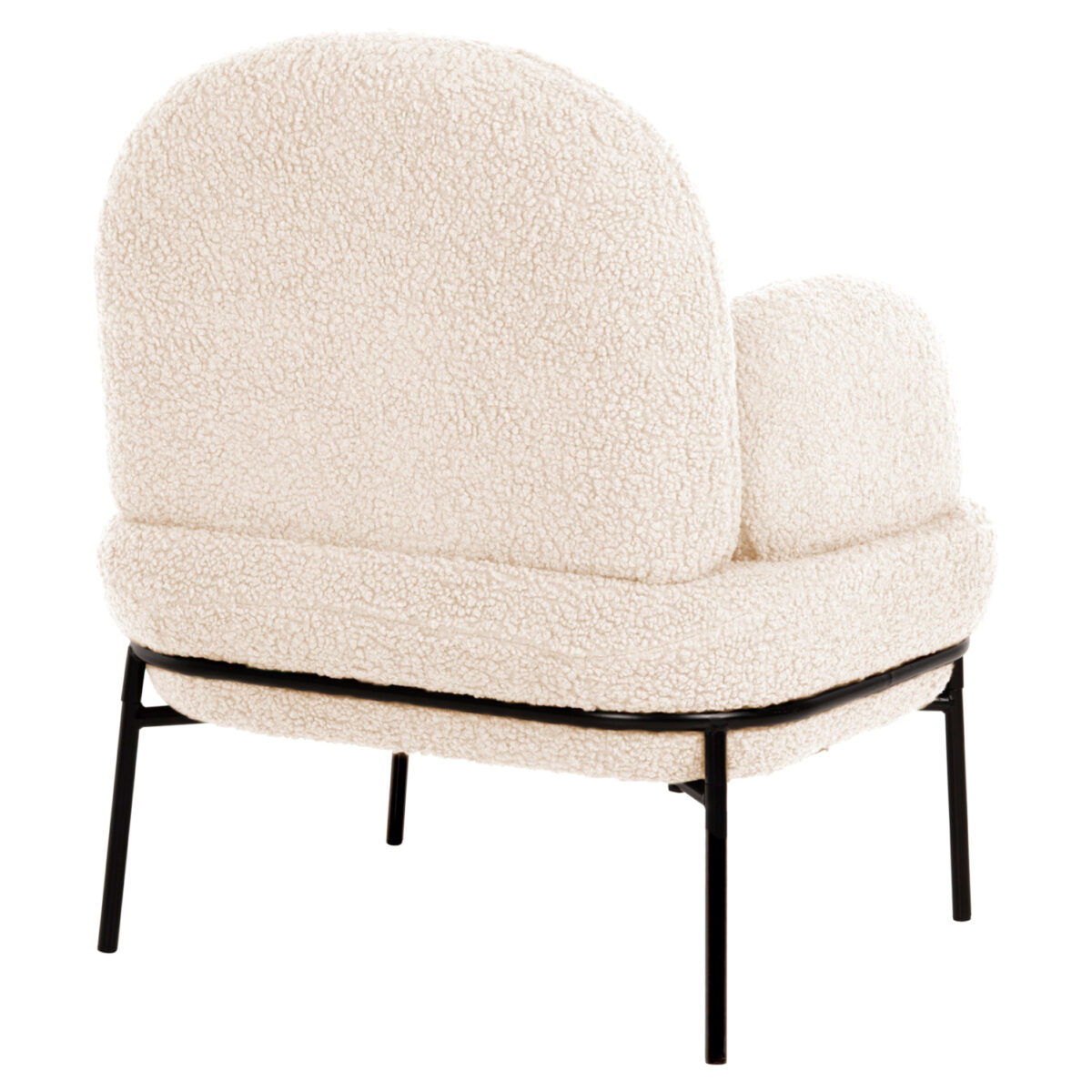 ΠΟΛΥΘΡΟΝΑ AGNES HM9525.23 ΛΕΥΚΟ ΜΠΟΥΚΛΕ-ΜΑΥΡΑ ΜΕΤΑΛΛΙΚΑ ΠΟΔΙΑ 74x71x83Υεκ. - Image 5