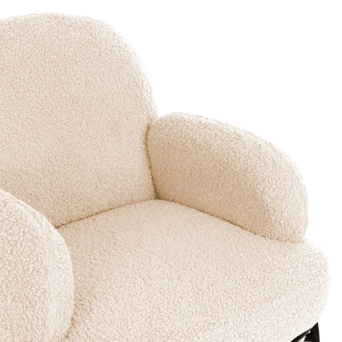 ΠΟΛΥΘΡΟΝΑ AGNES HM9525.23 ΛΕΥΚΟ ΜΠΟΥΚΛΕ-ΜΑΥΡΑ ΜΕΤΑΛΛΙΚΑ ΠΟΔΙΑ 74x71x83Υεκ. - Image 7