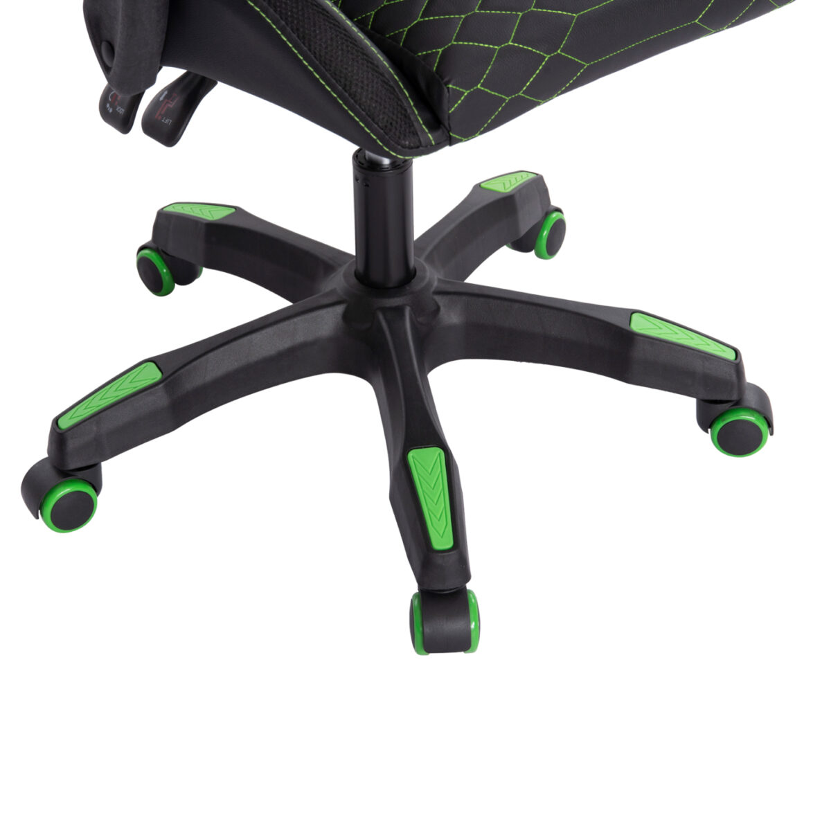 ΠΟΛΥΘΡΟΝΑ GAMING LOOT HM1204 ΜΑΥΡΟ-ΠΡΑΣΙΝΟ PVC & NYLON 60x60x120Υεκ. - Image 10