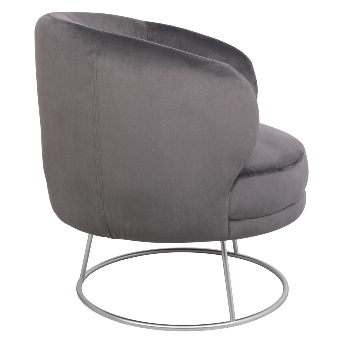 ΠΟΛΥΘΡΟΝΑ ARIEN ΓΚΡΙ ΒΕΛΟΥΔΟ ΜΕ ΑΣΗΜΙ ΒΑΣΗ HM8403.01 80x75x82Υ εκ. - Image 4