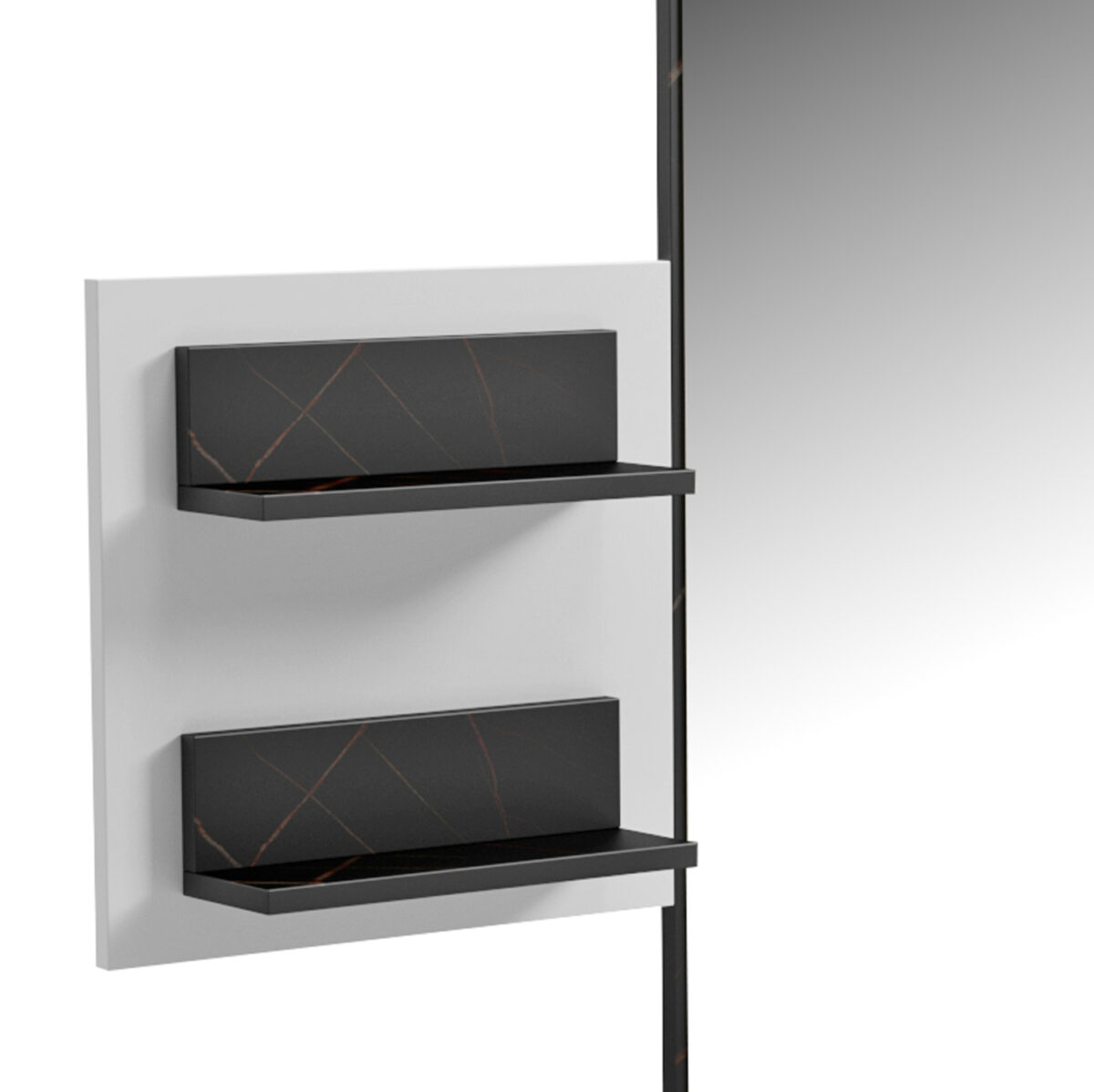 ΣΕΤ ΕΙΣΟΔΟΥ 2ΤΜΧ CHERYL HM21276.01 ΜΕΛΑΜΙΝΗ ΣΕ ΛΕΥΚΟ--ΟΨΗ ΜΑΥΡΟ ΜΑΡΜΑΡΟ - Image 9