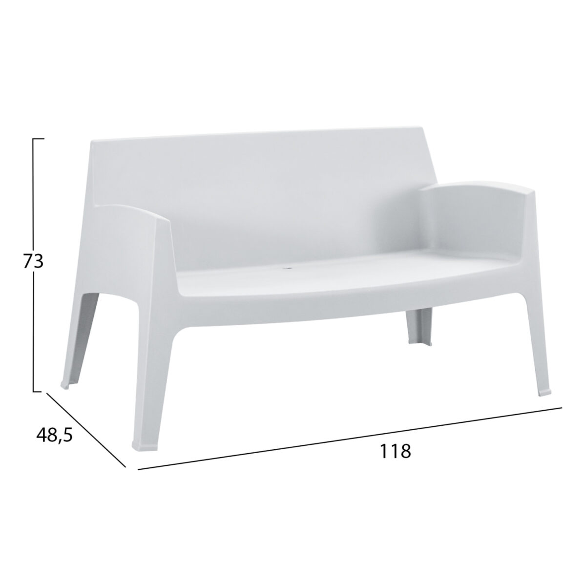 ΣΕΤ LOUNGE 4ΤΜΧ SLEEK HM21275.01 ΛΕΥΚΟ ΠΟΛΥΠΡΟΠΥΛΕΝΙΟ - Image 4