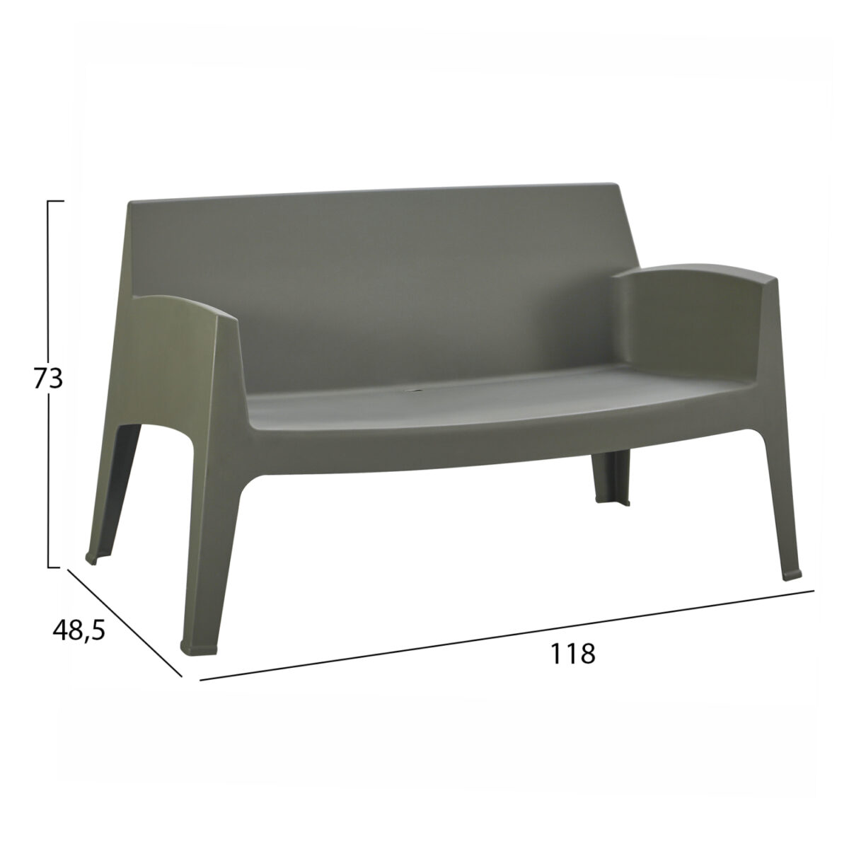 ΣΕΤ LOUNGE 4ΤΜΧ SLEEK HM21275.05 DARK OLIVE GREEN ΠΟΛΥΠΡΟΠΥΛΕΝΙΟ - Image 4