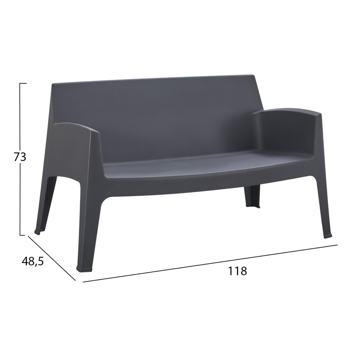 ΣΕΤ LOUNGE 4ΤΜΧ SLEEK HM21275.10 ΓΚΡΙ ΠΟΛΥΠΡΟΠΥΛΕΝΙΟ - Image 4