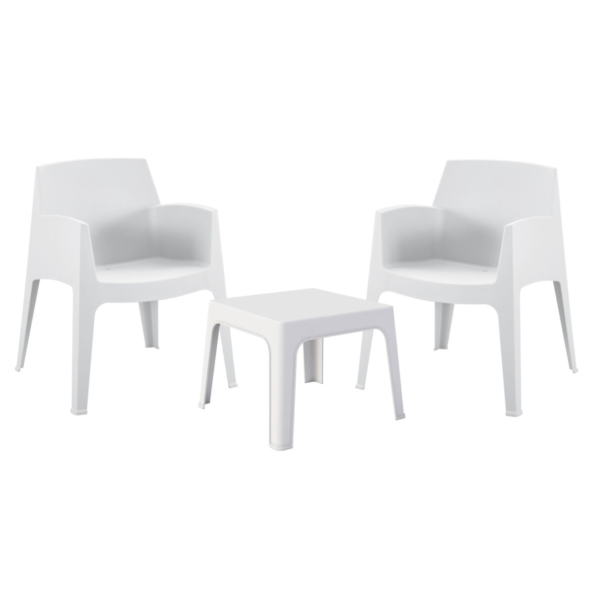 ΣΕΤ 3ΤΜΧ ΠΟΛΥΠΡΟΠΥΛΕΝΙΟΥ SLEEK HM21267.01 ΤΡΑΠΕΖΑΚΙ & 2 ΠΟΛΥΘΡΟΝΕΣ-ΛΕΥΚΟ