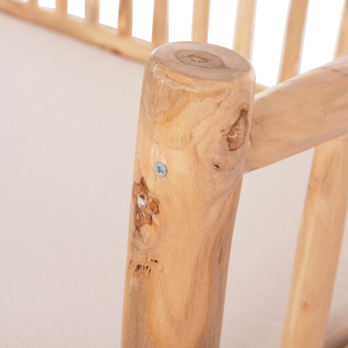 ΣΕΤ ΣΑΛΟΝΙ 4ΤΜΧ EDDARD HM9340.25 ΑΠΟ ΜΑΣΙΦ ΞΥΛΟ TEAK  ΦΥΣΙΚΟ - ΛΕΥΚΟ - Image 9