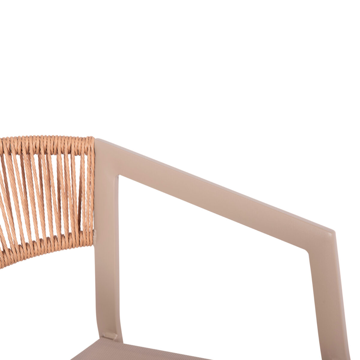 ΣΚΑΜΠΟ ΑΛΟΥΜΙΝΙΟΥ ΣΑΜΠΑΝΙΖΕ HM5892.13 ΜΕΣΑΙΟΥ ΥΨΟΥΣ ΜΕ ΜΠΡΑΤΣΑ RATTAN & TEXTLINE 55x56.5x99Yεκ. - Image 7