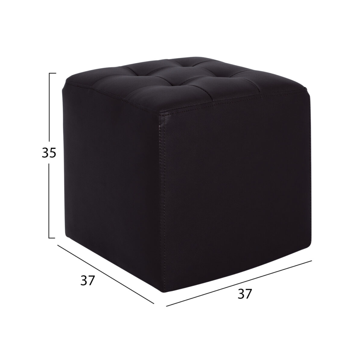 ΣΚΑΜΠΩ ΜΕ PU ΜΑΥΡΟ PUNK HM264.01 37Χ37Χ35Υεκ. - Image 2