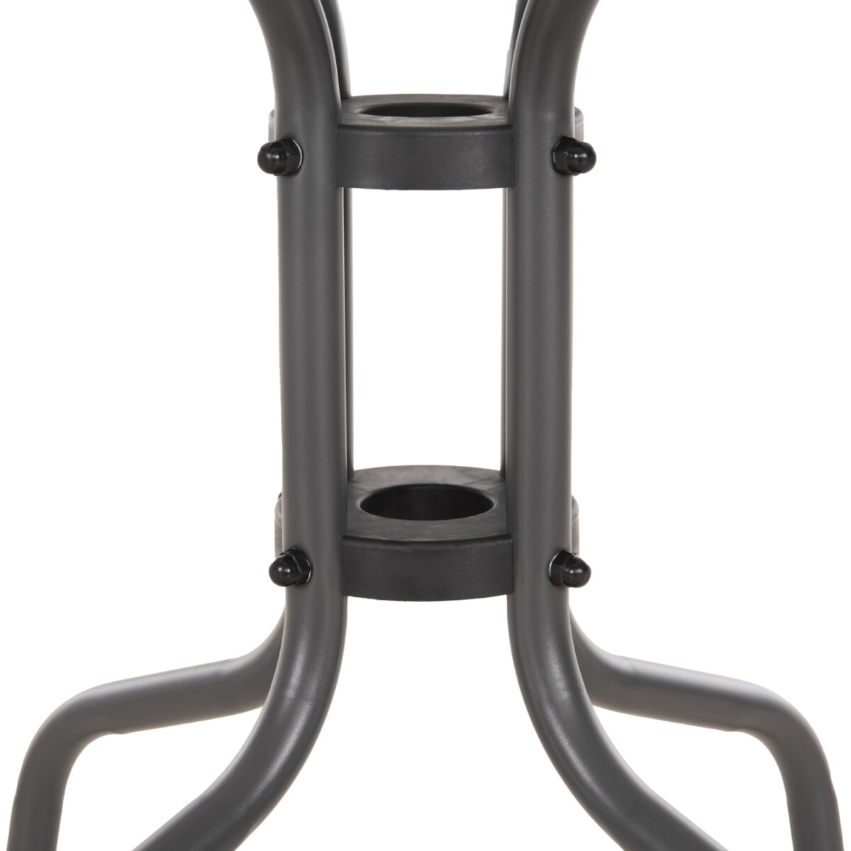 ΤΡΑΠΕΖΙ ΒΟΗΘΗΤΙΚΟ FIGO HM6067.01 ΜΕΤΑΛΛΙΚΟ ΓΚΡΙ-ΓΥΑΛΙΝΗ ΕΠΙΦΑΝΕΙΑ 45x45x51Yεκ - Image 6