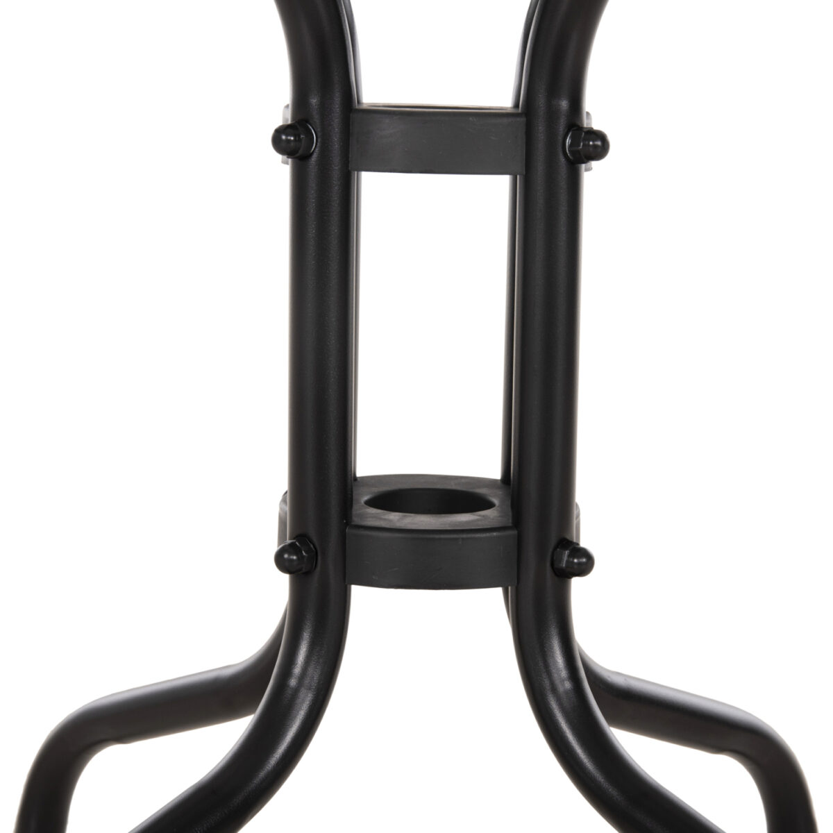 ΤΡΑΠΕΖΙ ΒΟΗΘΗΤΙΚΟ FIGO HM6067.03 ΜΕΤΑΛΛΙΚΟ ΜΑΥΡΟ-ΓΥΑΛΙΝΗ ΕΠΙΦΑΝΕΙΑ 45x45x51Yεκ - Image 6