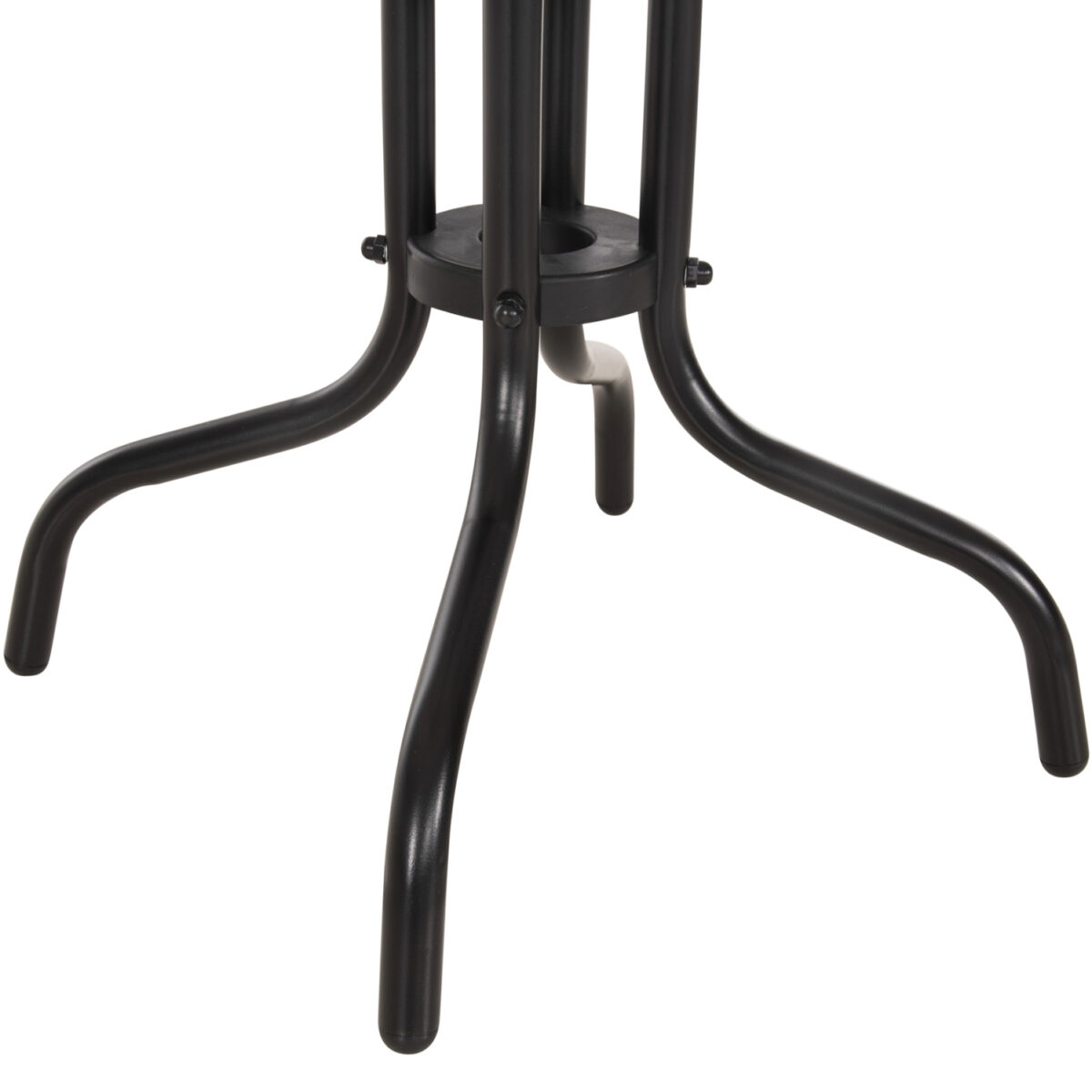 ΤΡΑΠΕΖΙ ΒΟΗΘΗΤΙΚΟ FIGO HM6067.03 ΜΕΤΑΛΛΙΚΟ ΜΑΥΡΟ-ΓΥΑΛΙΝΗ ΕΠΙΦΑΝΕΙΑ 45x45x51Yεκ - Image 7