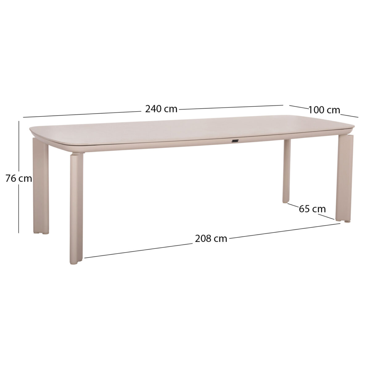trapezi-sterlin-sm6356-krem-aloyminio-si-1 ΤΡΑΠΕΖΙ STERLIN SM6356 ΚΡΕΜ ΑΛΟΥΜΙΝΙΟ & SINTERED STONE TOP 240x100x76Yεκ. - Image 2
