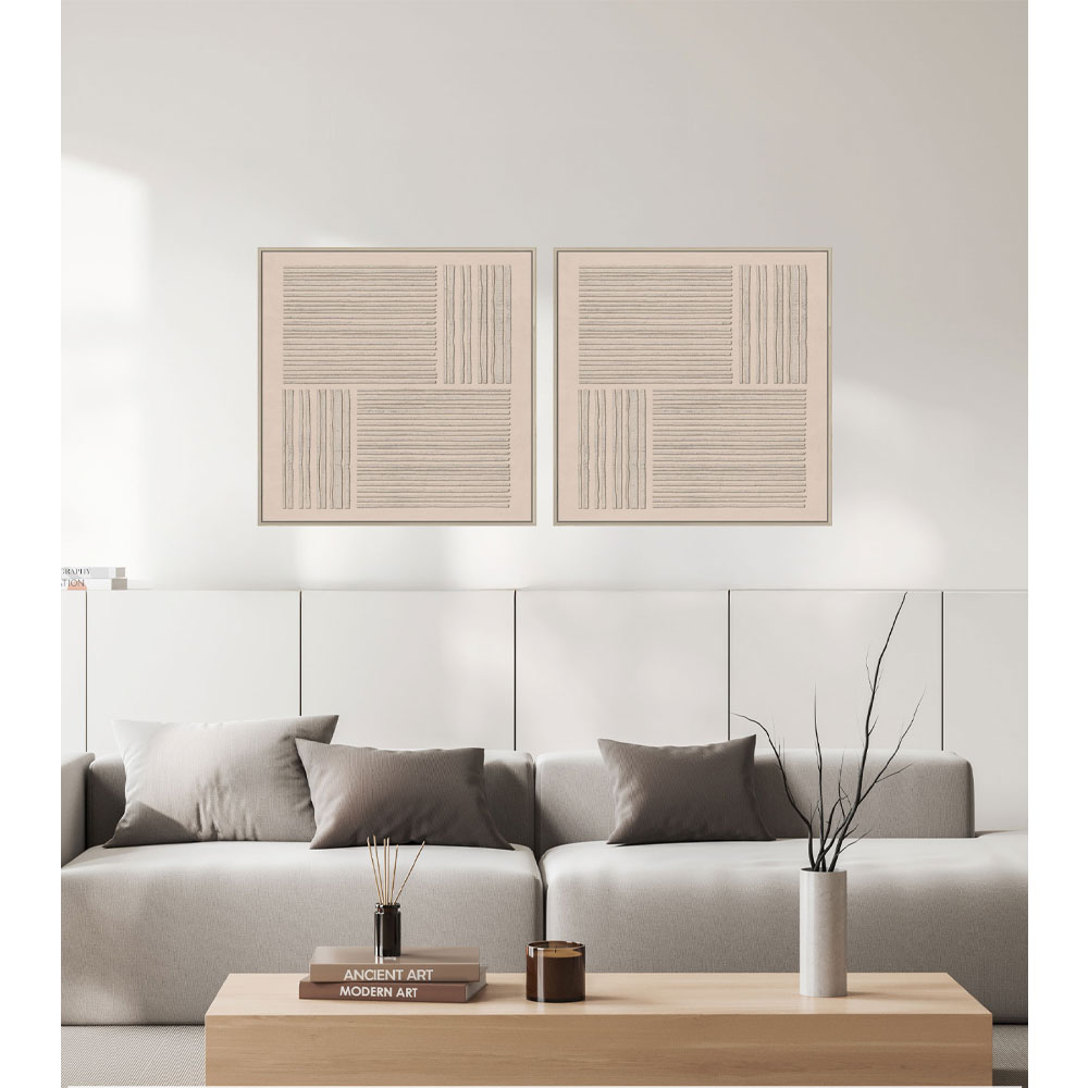 031356_100-2CW7D_1 DOUBLER ΠΙΝΑΚΑΣ ΔΙΑΚΟΣΜΗΣΗΣ 80x80x4 ΚΑΜΒΑΣ ΜΠΕΖ ΞΥΛΟ ΦΥΣΙΚΟ - Image 2