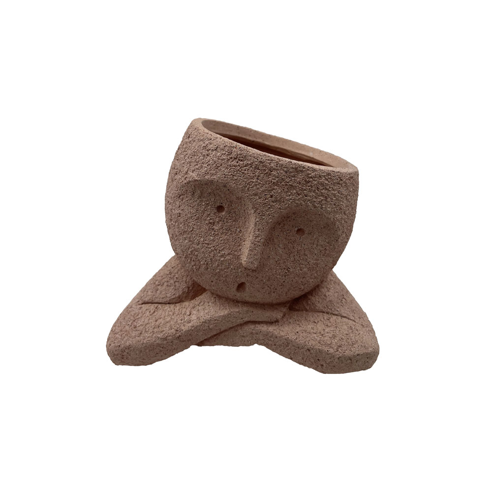 POLYFACE ΒΑΖΟ 18x13x15cm POLYRESIN TERRACOTTA