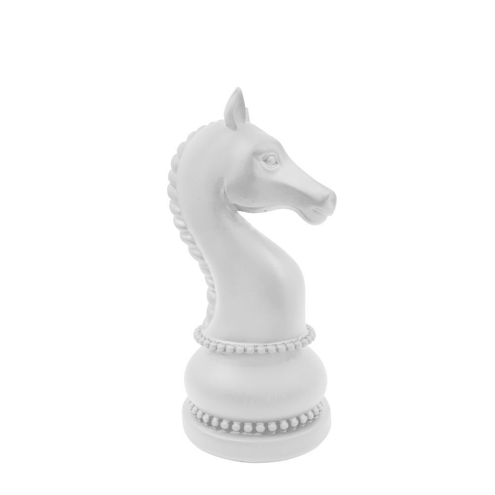 KNIGHTLINE ΔΙΑΚΟΣΜΗΤΙΚΟ ΠΙΟΝΙ 11x10.5x22cm POLYRESIN ΑΣΠΡΟ