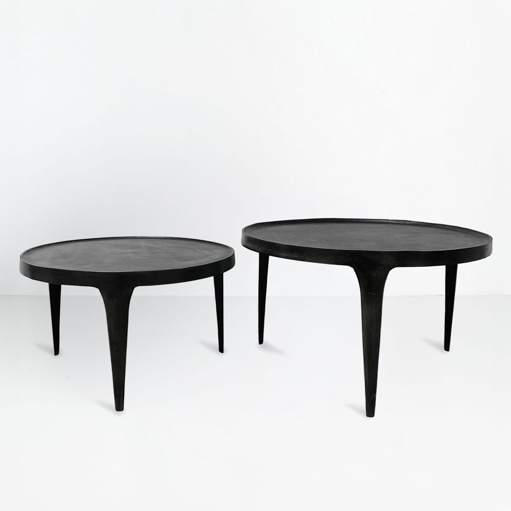 04-1195_100-lS8iB_1 INK COFFEE TABLE SET 2ΤΕΜ ΜΑΥΡΟ 75x75x45.5cm - Image 2