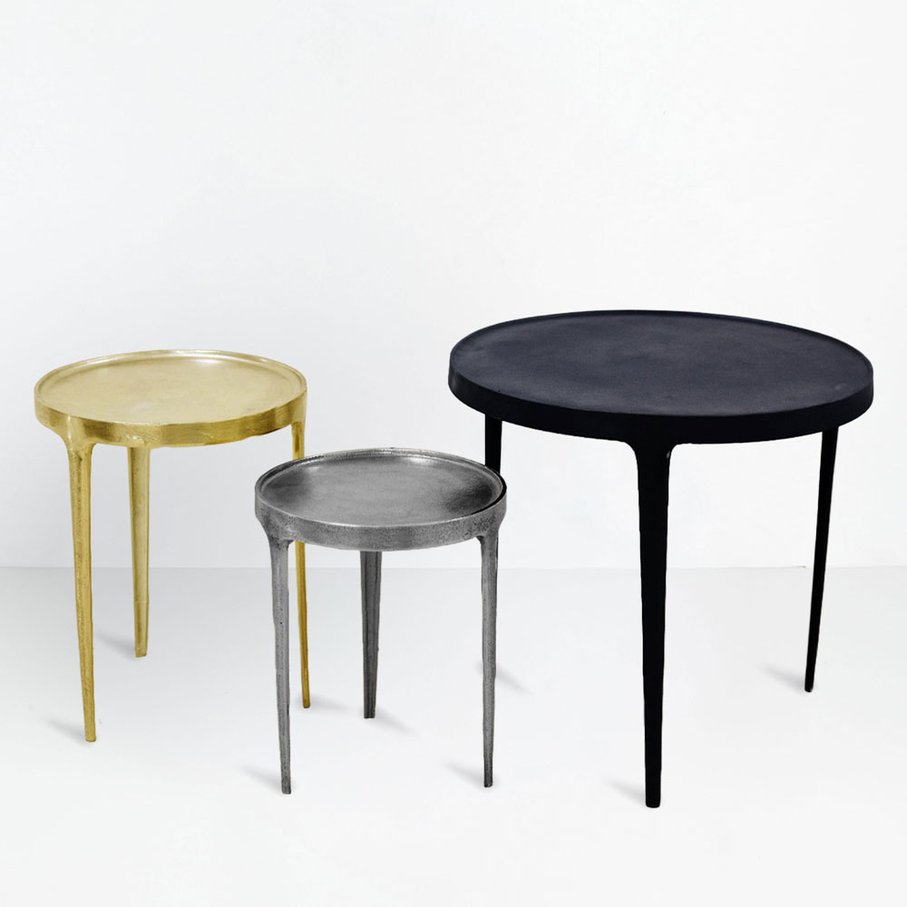 04-1196-wMEnq-first-_1 INK SIDE TABLE SET 3ΤΕΜ ΜΑΥΡΟ BRASS NICKEL 64.5x64.5x61cm - Image 1