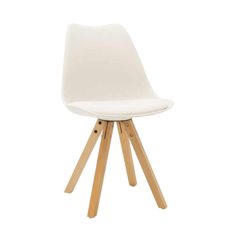 200-001233-1 Τραπεζαρία Quana-Caron  σετ 5τεμ γυάλινο 8χιλ διάφανο - λευκό πόδι 120x70x75εκ - Image 2