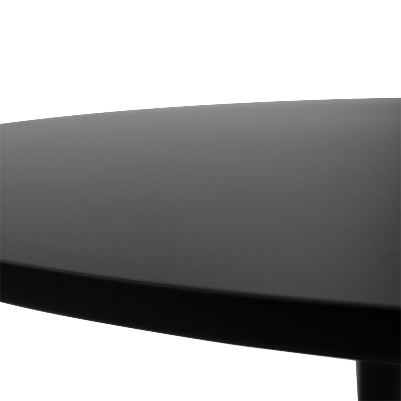 200-001391-5 Τραπεζαρία Balou-Parker  σετ 5τεμ μαύρο-καφε Φ100x73εκ - Image 6