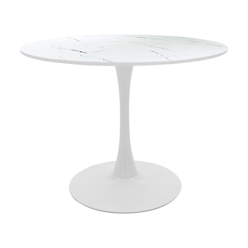 200-001410-4 Τραπεζαρία Balou-Parker  σετ 5τεμ λευκό-μπεζ Φ100x73εκ - Image 5