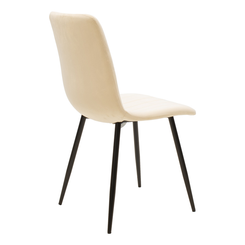 200-001416-3 Τραπεζαρία Balou-Noor  σετ 5τεμ MDF μαύρο-μπεζ Φ100x73εκ - Image 4