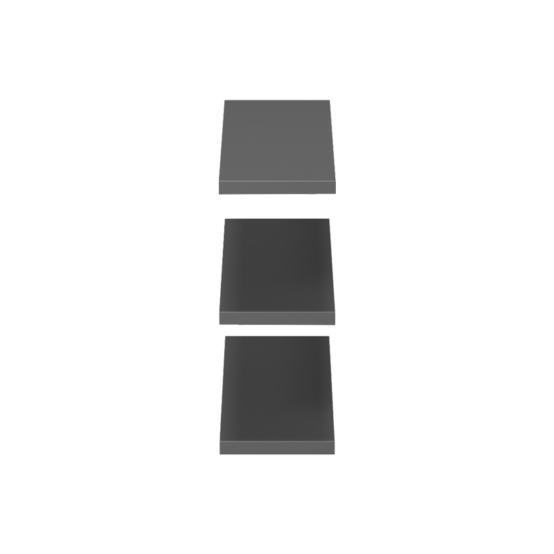 230-000053-2 Ραφιέρα τοίχου Divar  ανθρακί 60x14.5x1.8εκ - Image 3