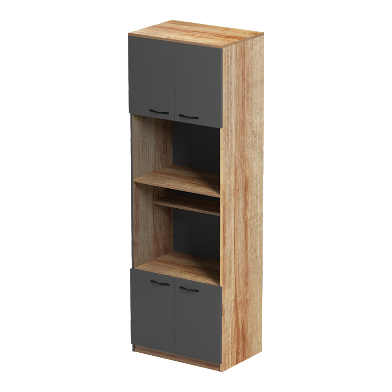 230-000136-2 Ντουλάπα κουζίνας Rowan  σε oak-ανθρακί απόχρωση 60x42x182εκ - Image 3