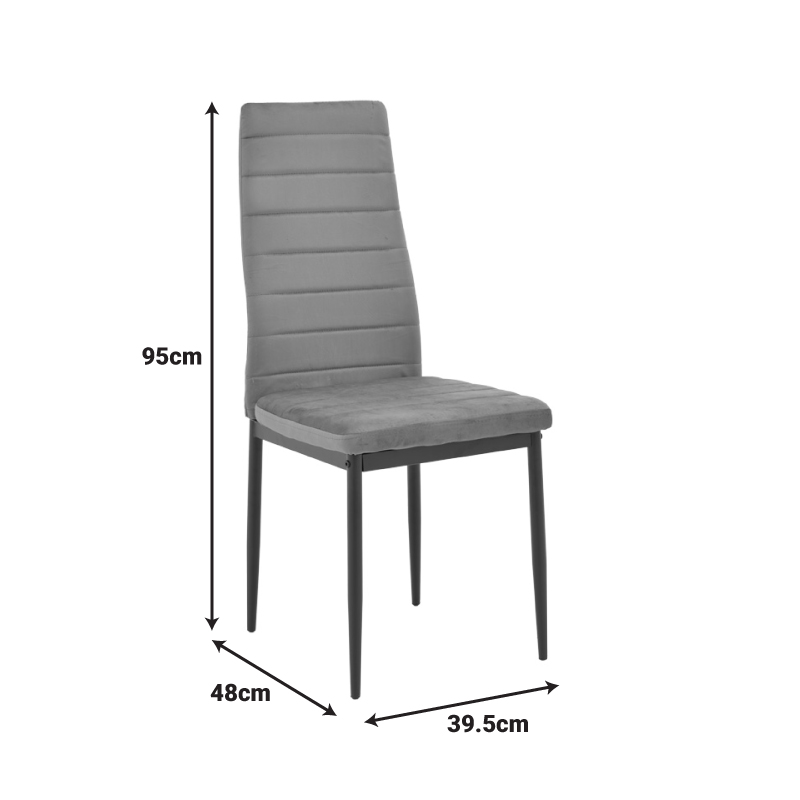 270-000050-7 Καρέκλα Parker  μπεζ ύφασμα με μεταλλικά πόδια σε φυσική απόχρωση 39.5x48x95εκ - Image 8