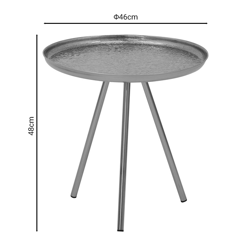 287-000014-4 Βοηθητικό τραπέζι Jacksie Inart μπρονζέ-χρυσό μέταλλο Φ46x48εκ - Image 5