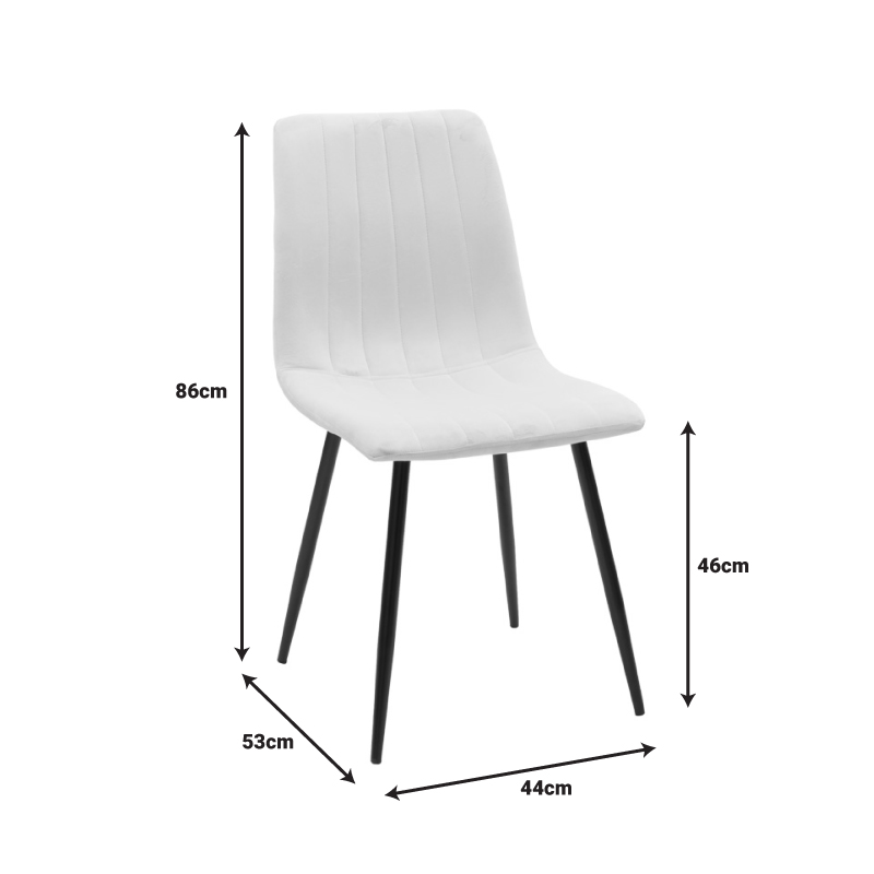 292-000119-5 Καρέκλα Noor  βελούδο γκρι - πόδια σε φυσική απόχρωση 44x53x86εκ - Image 6