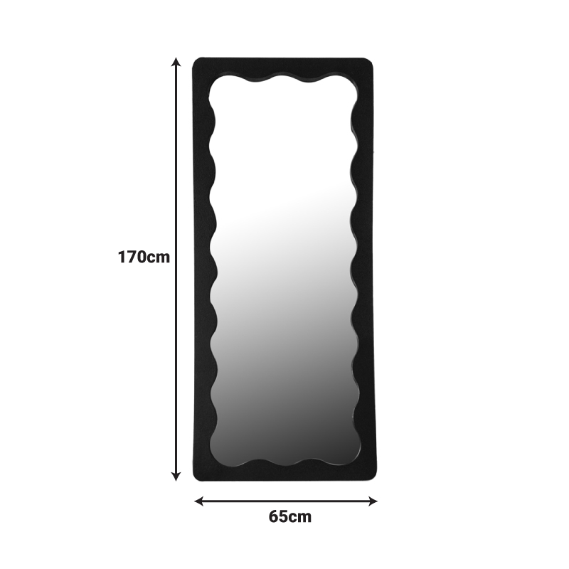 295-000021-1 Καθρέπτης Werdy Inart ξύλο σε λευκή απόχρωση 65x2.4x170εκ - Image 2