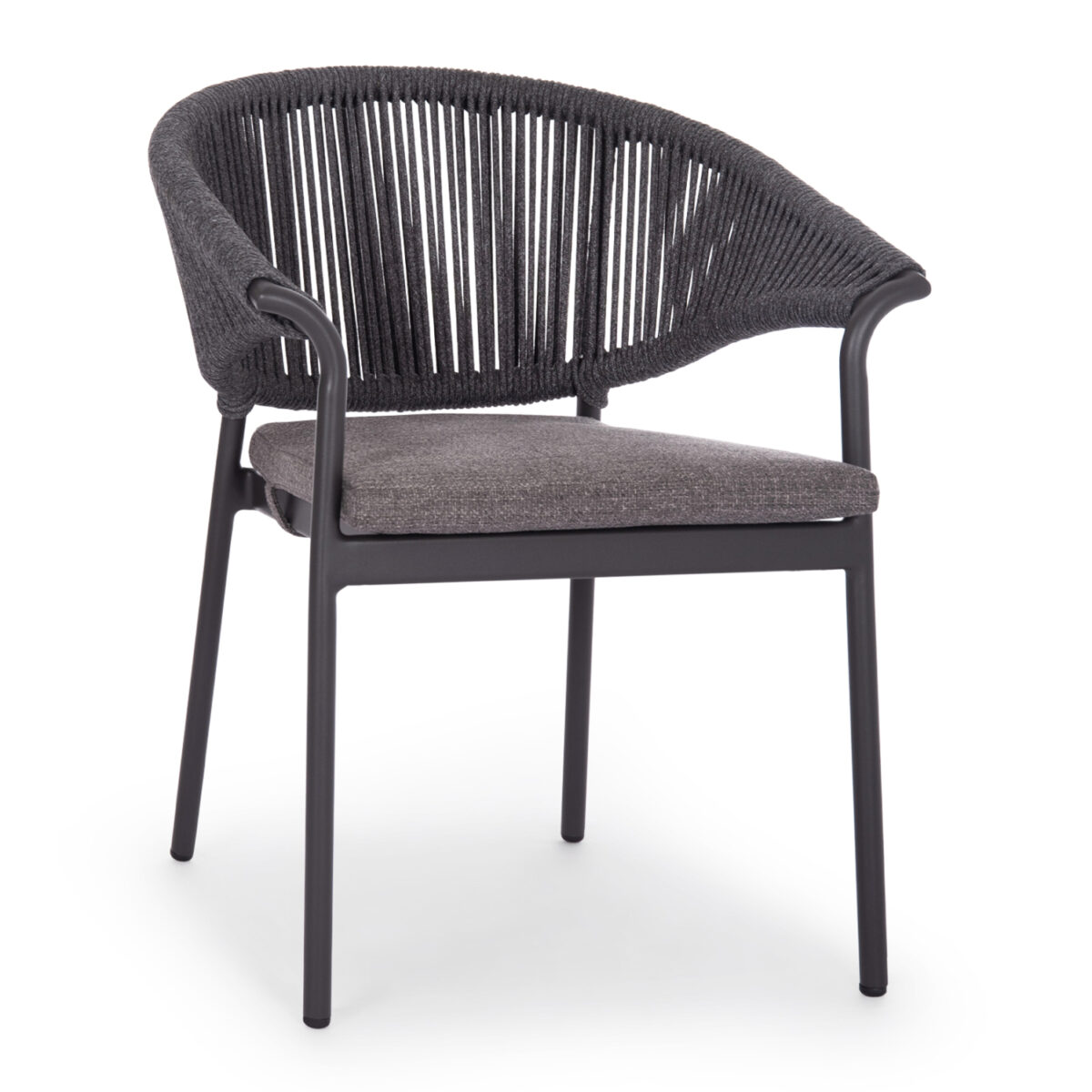 ΣΕΤ ΤΡΑΠΕΖΑΡΙΑΣ 7TMX ANDROMEDA (S) SM21251 ΑΛΟΥΜΙΝΙΟ-SINTERED STONE ΣΚΟΥΡΟ ΓΚΡΙ - Image 4