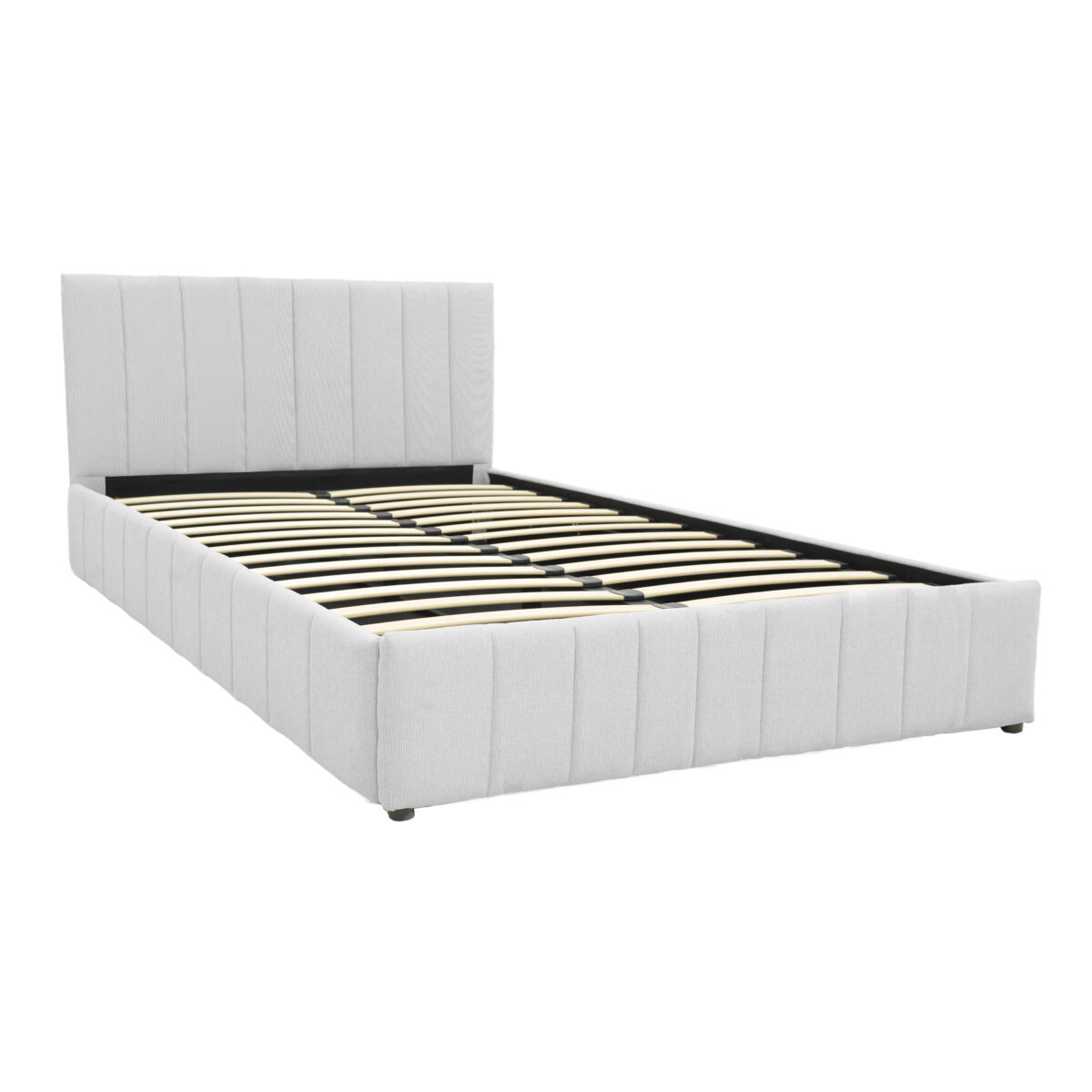 388-000024-2 Κρεβάτι Snuggle  με αποθηκευτικό χώρο ύφασμα γκρι 160x200εκ - Image 3