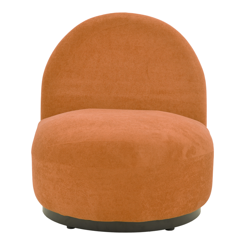 392-000010-3 Πολυθρόνα περιστρεφόμενη Zenny  υφασμα terracotta 64x85x68εκ - Image 4