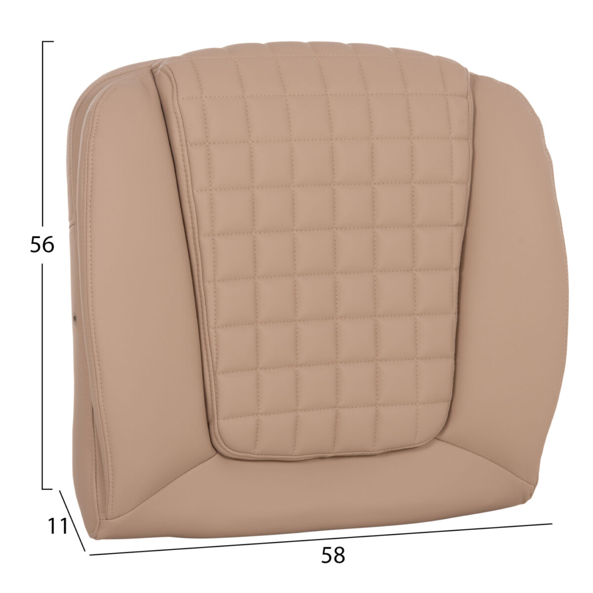 ΑΝΤΑΛΛΑΚΤΙΚO ΚΑΘΙΣΜΑ ΓΙΑ ΚΑΡΕΚΛΑ ΓΡΑΦΕΙΟΥ HM1097.07 ΚΑΠΟΥΤΣΙΝΟ PU 58x11x56εκ. - Image 2