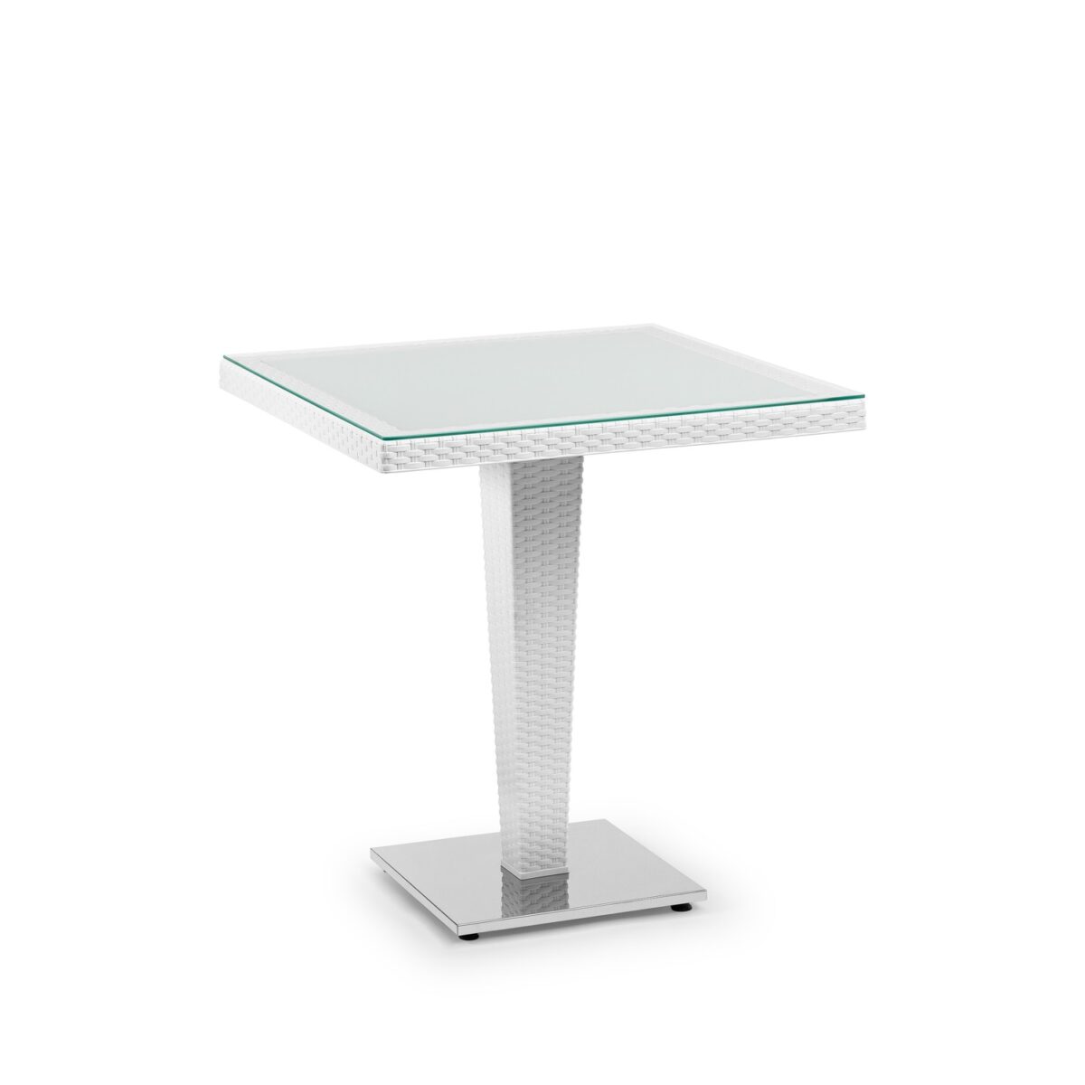 Antares 70x70 - Τετράγωνο Τραπέζι με Τζάμι και Βάση Αλουμινίου - Image 2