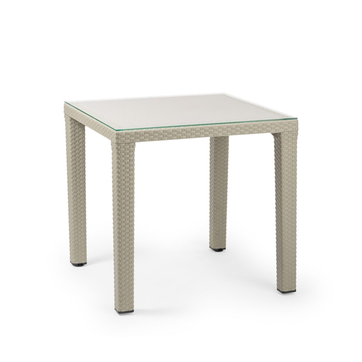 Antares 80x80 - Τετράγωνο Τραπέζι με Τζάμι και 4 Πόδια - Image 3