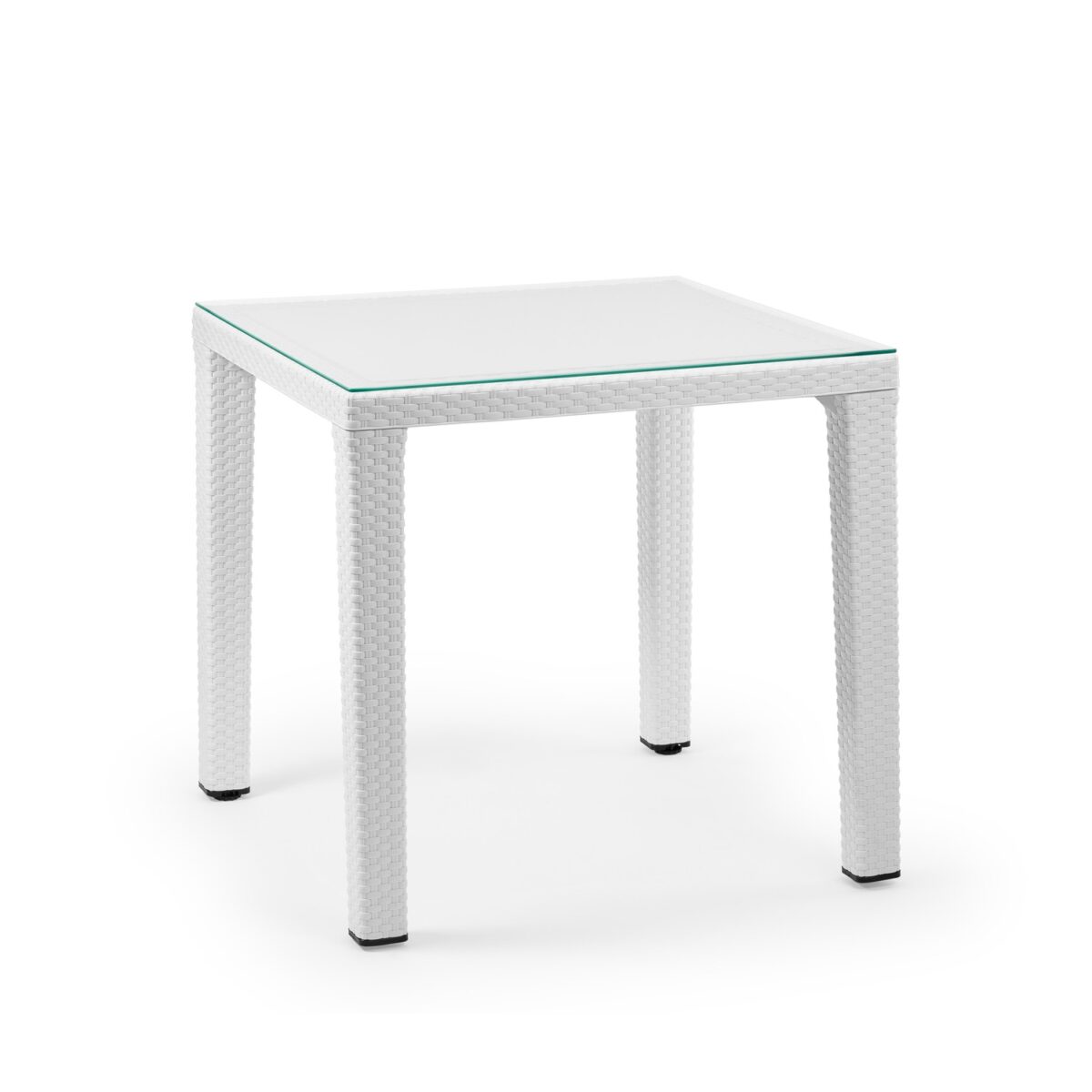 Antares 80x80 - Τετράγωνο Τραπέζι με Τζάμι και 4 Πόδια - Image 2