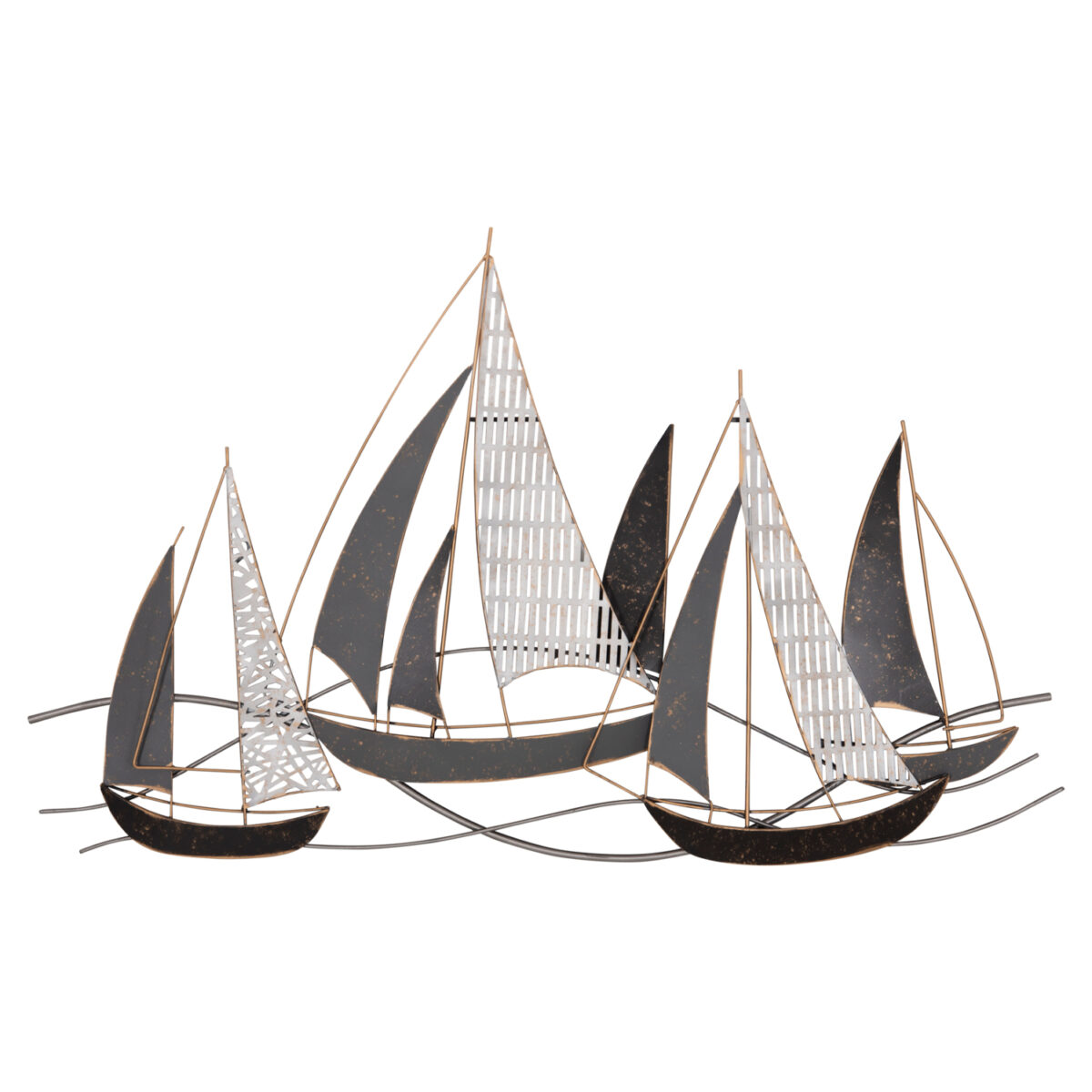 ΜΕΤΑΛΛΙΚΟ ΔΙΑΚΟΣΜΗΤΙΚΟ ΤΟΙΧΟΥ HM7160 ΑΝΘΡΑΚΙ ΛΕΥΚΟ ΧΡΥΣΟ 91x3x55Y εκ. - Image 9