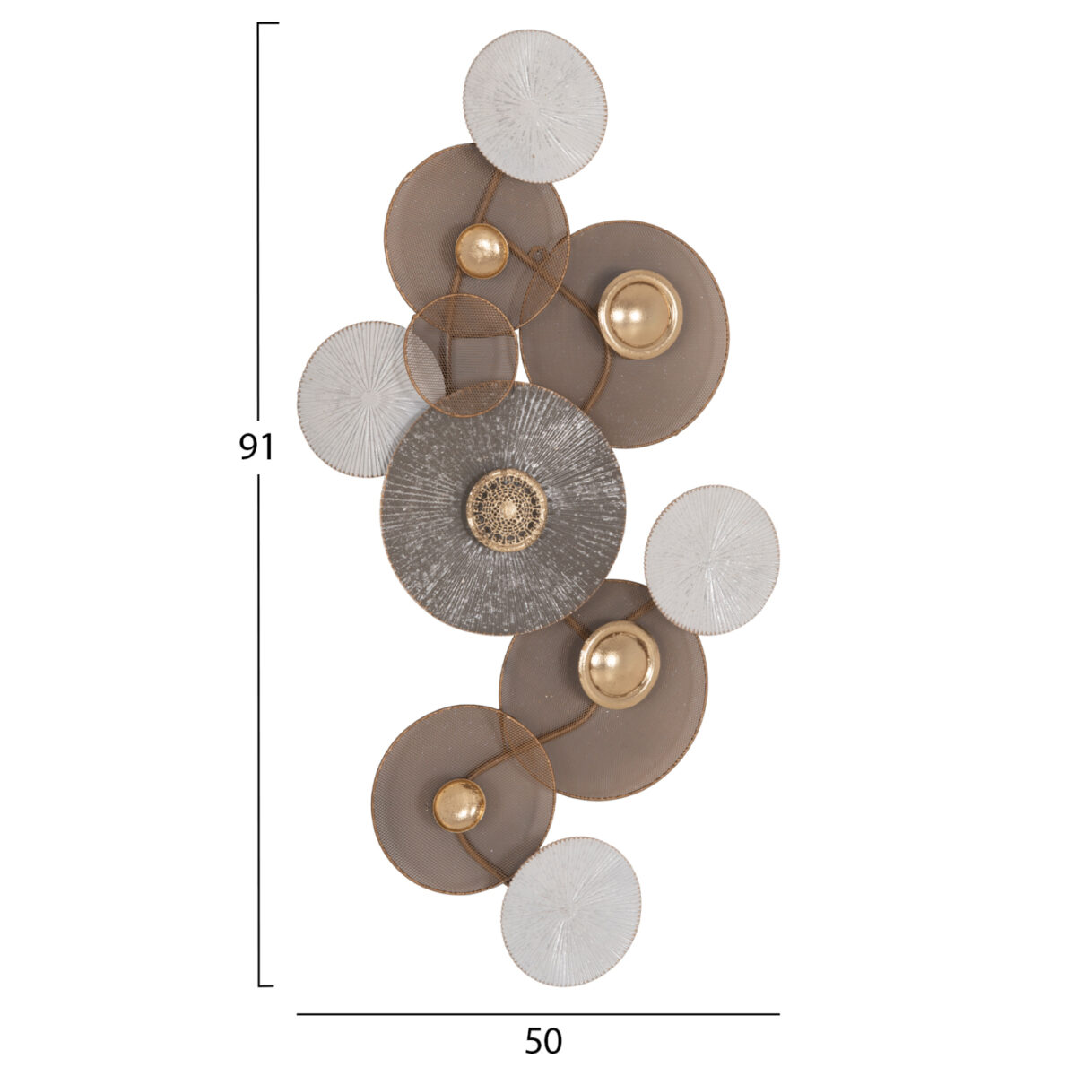 ΜΕΤΑΛΛΙΚΟ ΔΙΑΚΟΣΜΗΤΙΚΟ ΤΟΙΧΟΥ HM7165 ΧΡΥΣΟ ΛΕΥΚΟ 91x6x50Y εκ. - Image 2