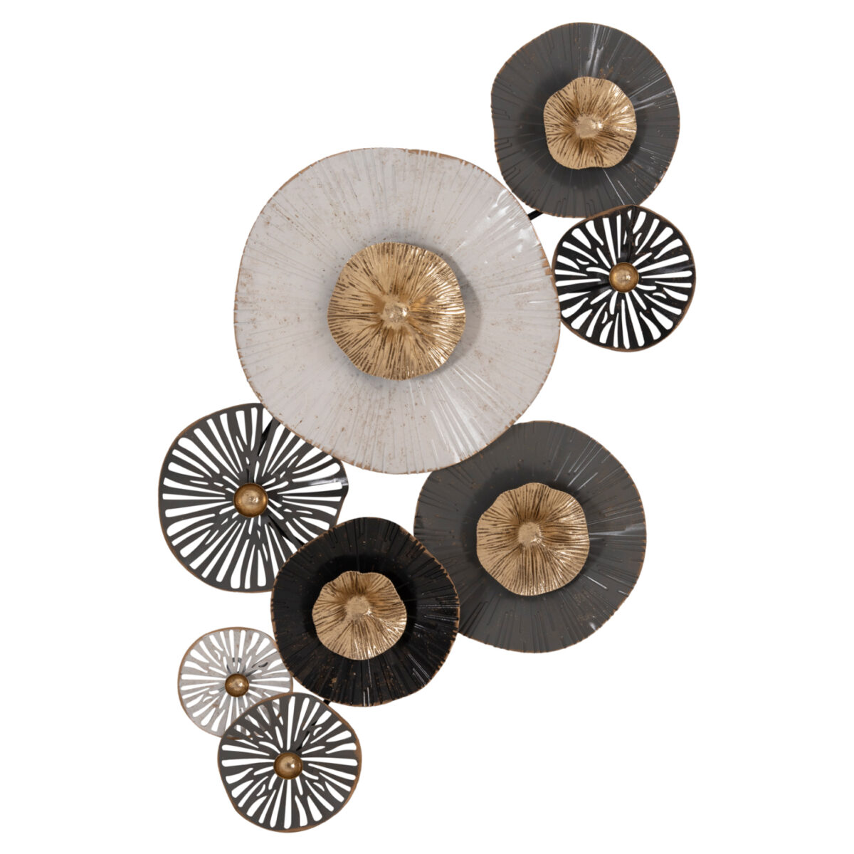 ΜΕΤΑΛΛΙΚΟ ΔΙΑΚΟΣΜΗΤΙΚΟ ΤΟΙΧΟΥ HM7170 ΓΚΡΙ ΕΚΡΟΥ ΧΡΥΣΟ 88x7x51Y εκ. - Image 4