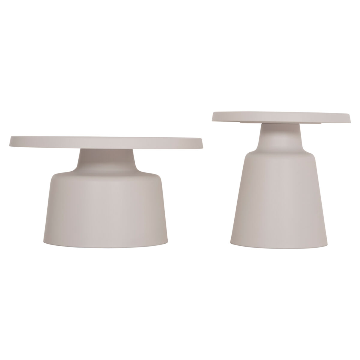 ΣΕΤ 2 ΤΡΑΠΕΖΙΑ ΣΑΛΟΝΙΟΥ RINKON2 HM18304.01 ΜΕΤΑΛΛΟ ΣΕ ΛΕΥΚΟ Φ49εκ & Φ69εκ - Image 5