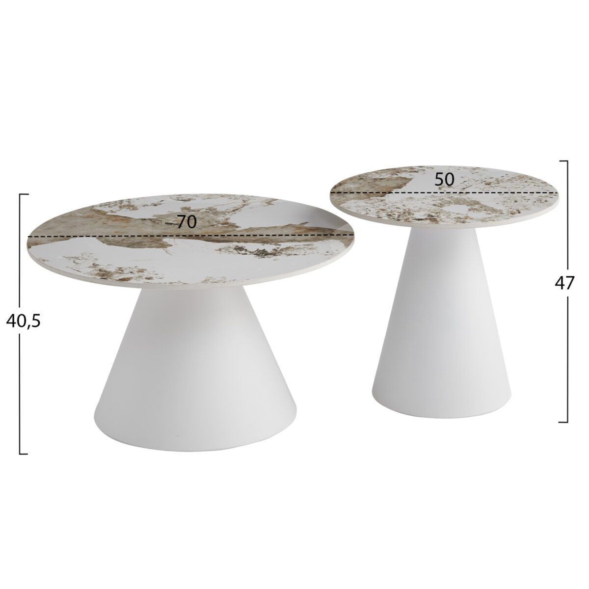 set-2-trapezia-salonioy-fb91830701-sinte-1 ΣΕΤ 2 ΤΡΑΠΕΖΙΑ ΣΑΛΟΝΙΟΥ RIDGE(X) HM18307.01 SINTERED STONE TOPS--ΒΑΣΕΙΣ ΛΕΥΚΕΣ Φ50 & Φ70 - Image 2
