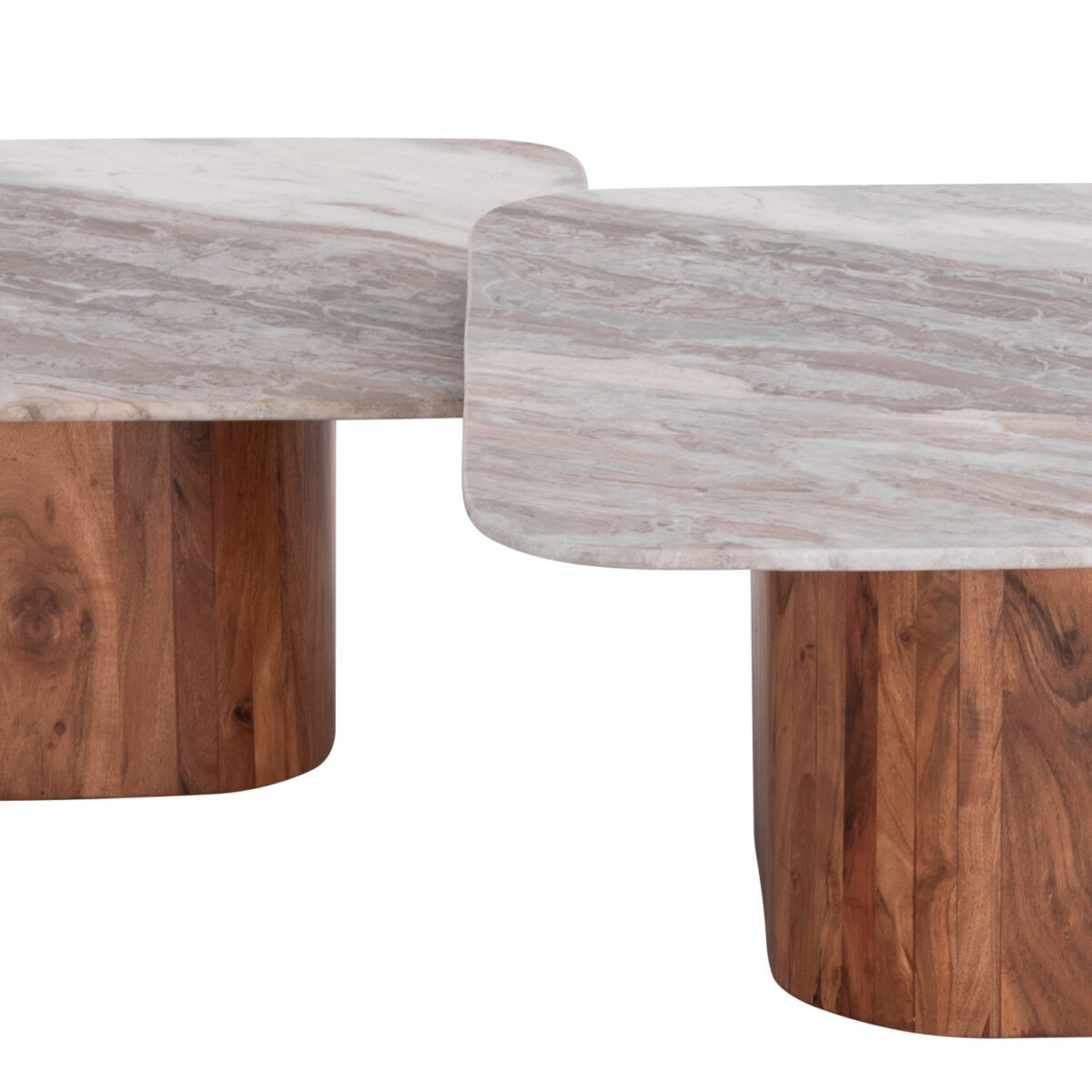 ΣΕΤ 2ΤΜΧ ΤΡΑΠΕΖΙΑ ΣΑΛΟΝΙΟΥ VOLTI HM21079 ΓΚΡΙ ΜΑΡΜΑΡΟ-ΞΥΛΟ ΑΚΑΚΙΑΣ - Image 7