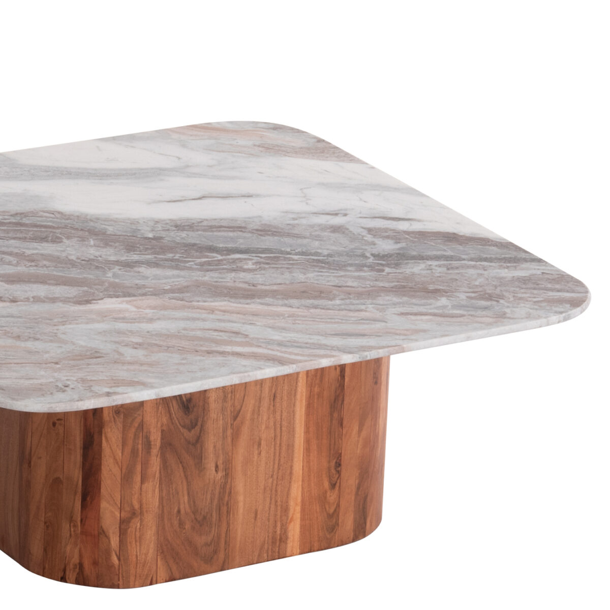 ΣΕΤ 2ΤΜΧ ΤΡΑΠΕΖΙΑ ΣΑΛΟΝΙΟΥ VOLTI HM21079 ΓΚΡΙ ΜΑΡΜΑΡΟ-ΞΥΛΟ ΑΚΑΚΙΑΣ - Image 9