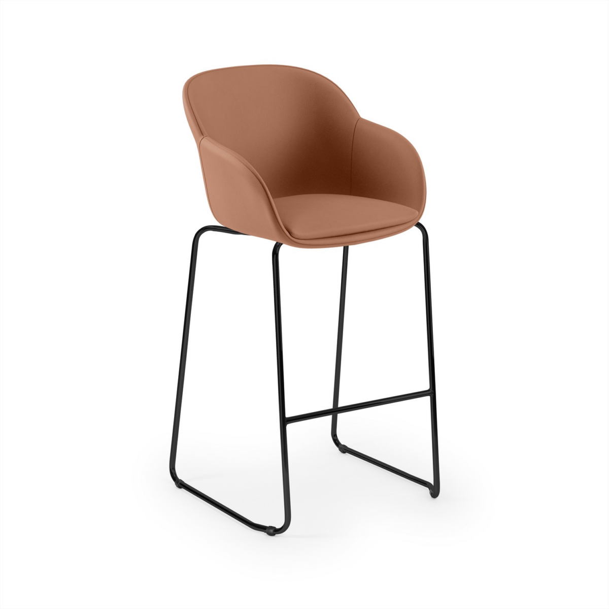 Shell-M Bar Armchair με Ύφασμα - Σκαμπό Πολυθρόνα - Image 2
