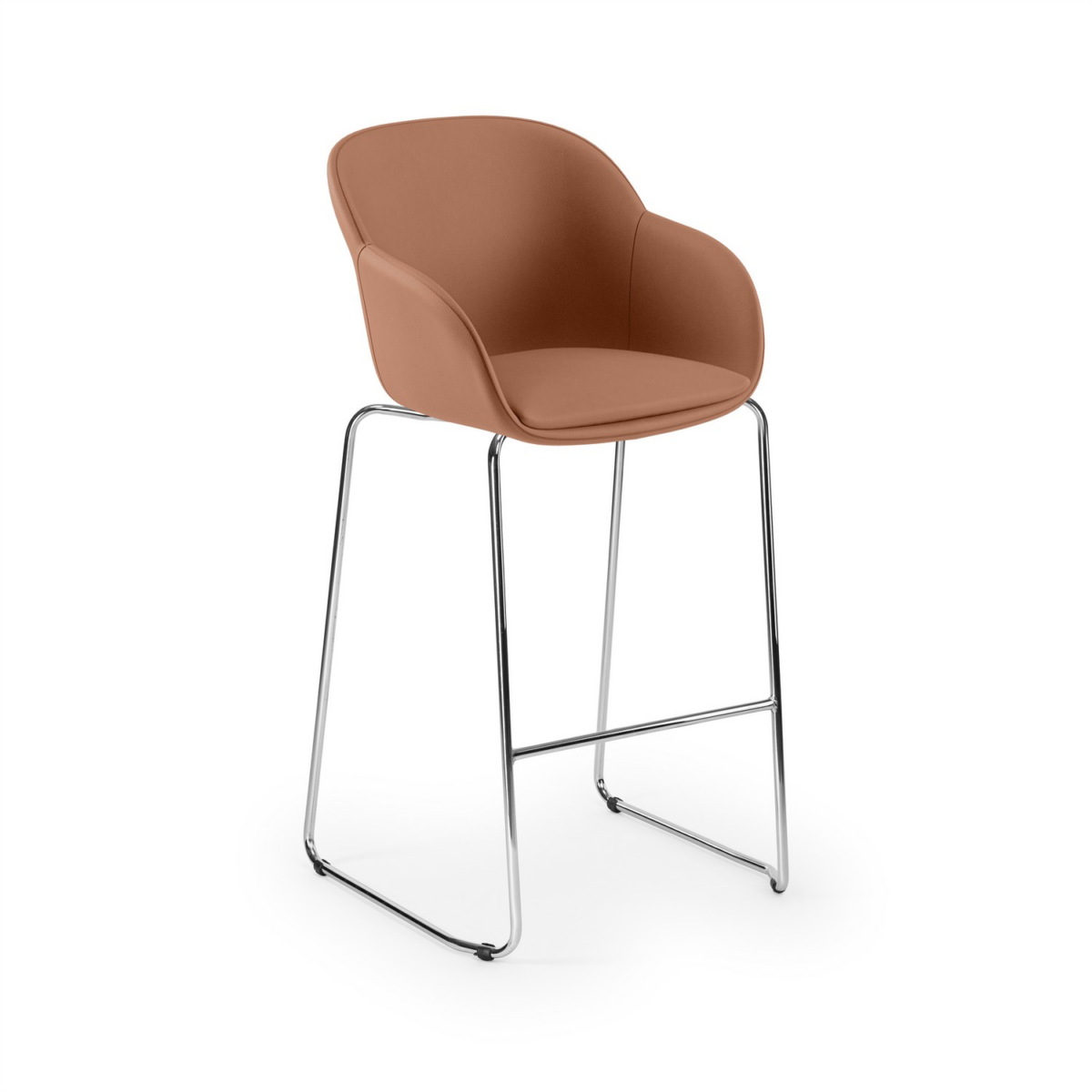 Shell-M Bar Armchair με Ύφασμα - Σκαμπό Πολυθρόνα - Image 9