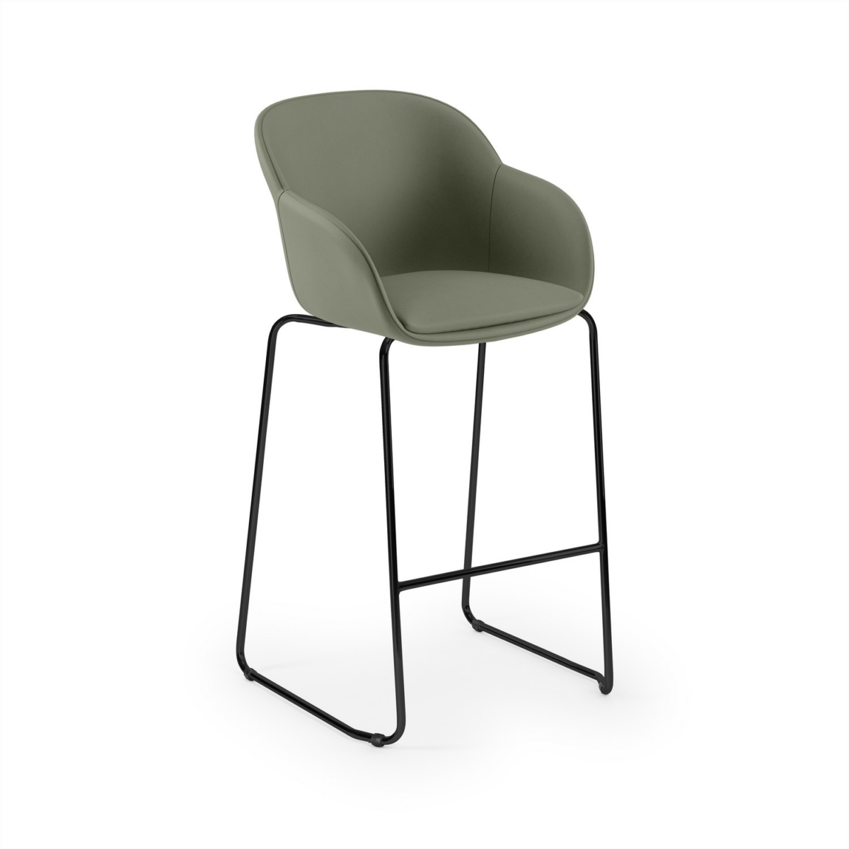 Shell-M Bar Armchair με Ύφασμα - Σκαμπό Πολυθρόνα - Image 3